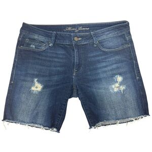 Mavi Blue Jean Shorts with Distressed Details